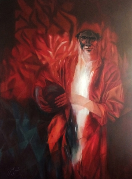 Shohreh Ghanbari - Haji Firouz - Oil on Canvas - 160x120cm